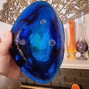 Vintage Blenko Amoeba Free Form Ashtray